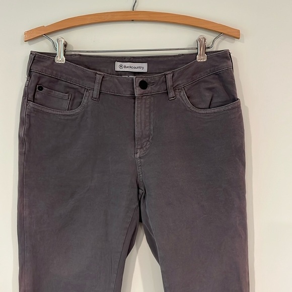 Backcountry Pants - BACKCOUNTRY Women’s 8 Skinny Fit Outdoor Pants Hiking Zipper Ankles Gray Cotton